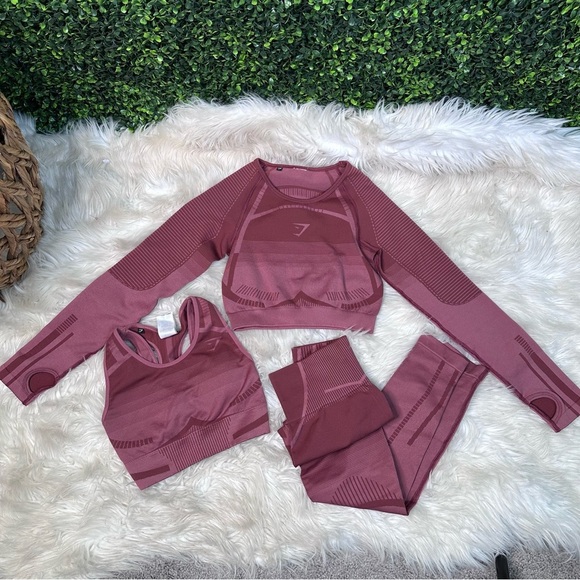 Gymshark Pants - Gym shark mauve pink 3‎ piece bundle